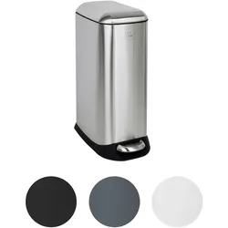 SVITA TS20 Mülleimer Treteimer Abfalleimer 20l inkl. Inneneimer Pedal Silber