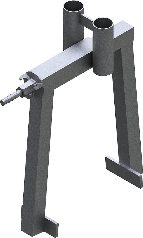 kaiserkraft Befestigungszwinge für Betonwände, LxBxH 430 x 550 x 98 mm, grau