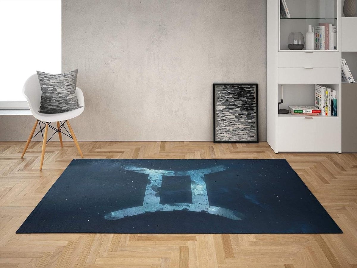 Sterrenbeeld Tapijt - Blauw Vinylvloer Decoratie - B/D: 95 x 200 cm