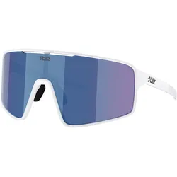 Bliz, Unisex, Sportbrille, P001 - Fahrradbrille (matt white, Blau), Grau, Weiss, Blau