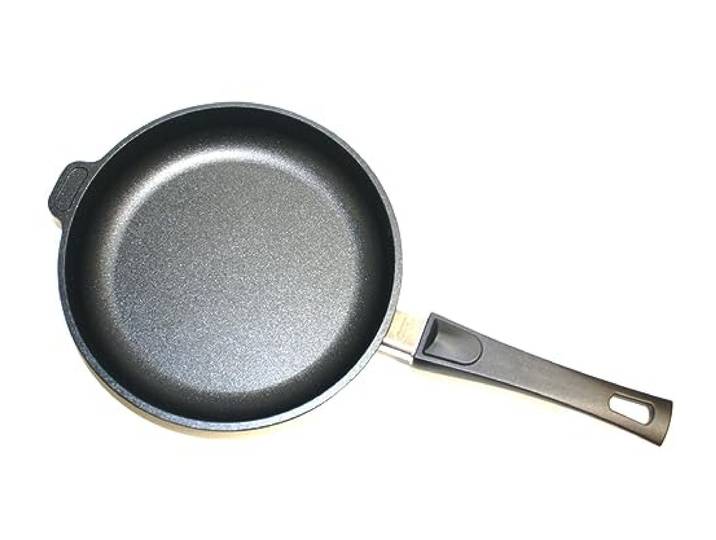 Flachrand Pfannen 24 cm abnehmbarer Stiel für alle Herdarten (inklusiv Induktion) 100% MADE IN GERMANY