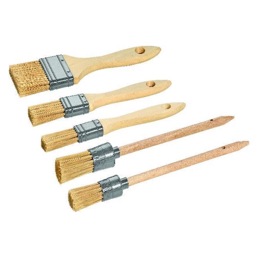 Color Expert Pinselsatz 5-teilig gestanze Kunstborste Flachpinsel 20+25+35mm, Ringpinsel G.2+4 (20 mm) (82620515)