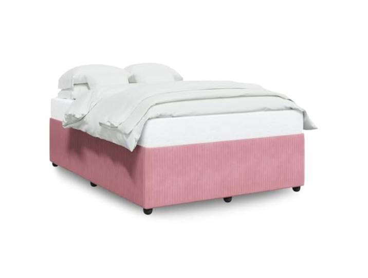 PUGYNBK Bettgestell aus Samt, Rosa, 160 x 200 cm Lattenrost inklusive, stabile Beine, weich und bequem, ohne Matratze