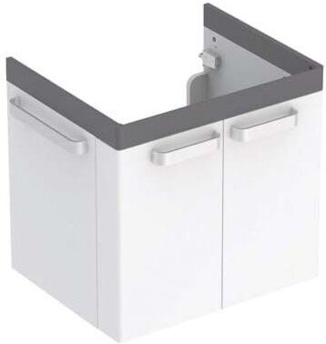 Geberit Renova Comfort Unterschrank 808565000 65x62x52,5cm, Waschtischunterschrank, weiß/Grafit
