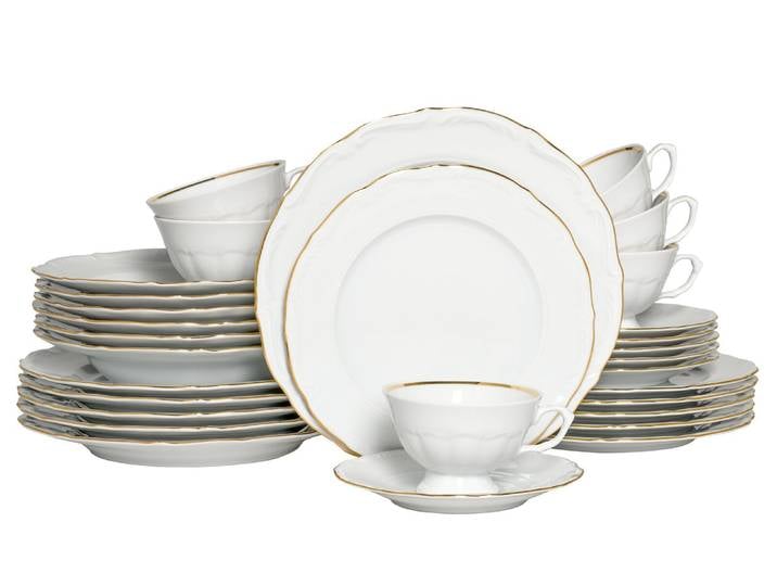 creaTable Kombiservice 30-tlg MARIA THERESIA, gold, Porzellan