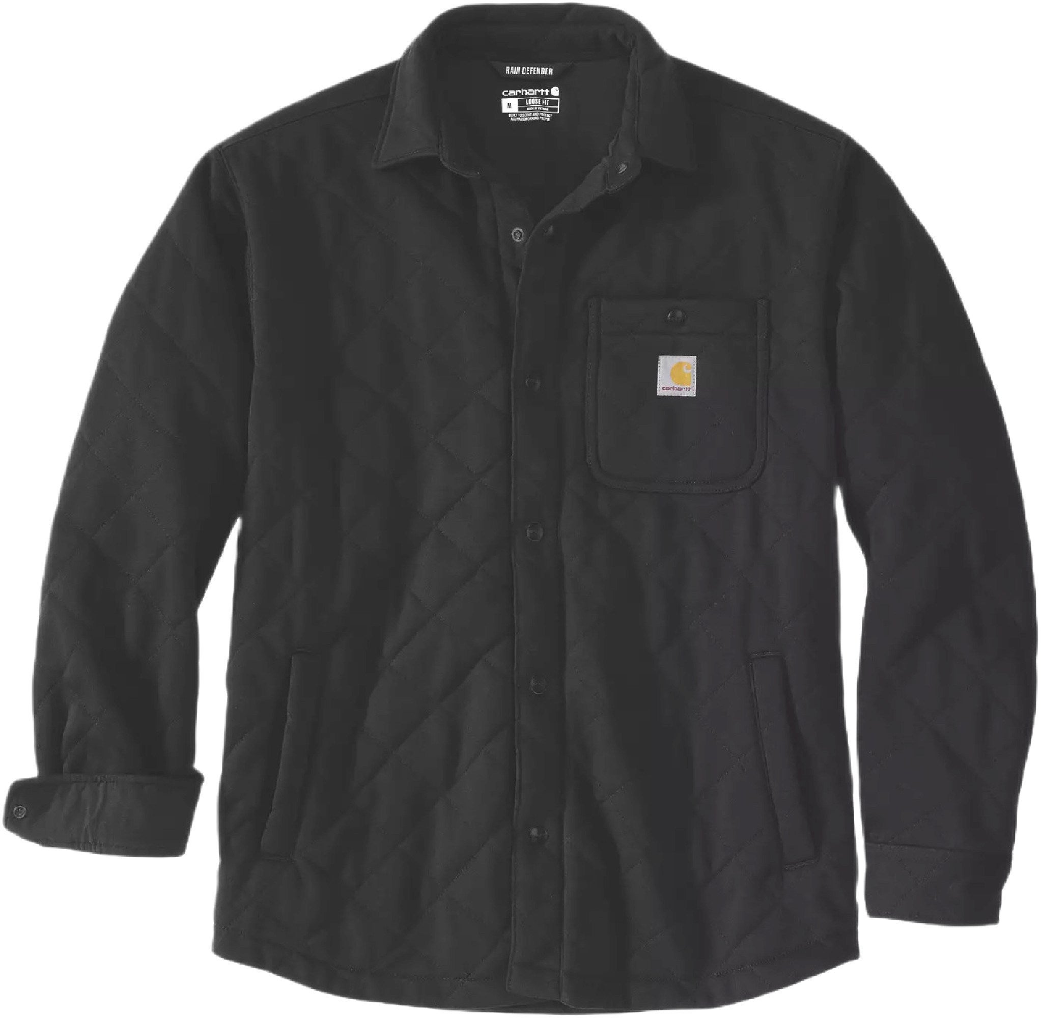 Carhartt Quilted Snap Front Shirt Textil Jacke 107270-BLK2XLREG