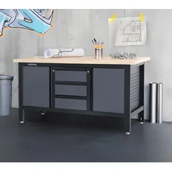 FEISTOS Werkstatteinrichtung Heros 2 | Werkbank mit Schubladen | 170 cm - Anthrazit