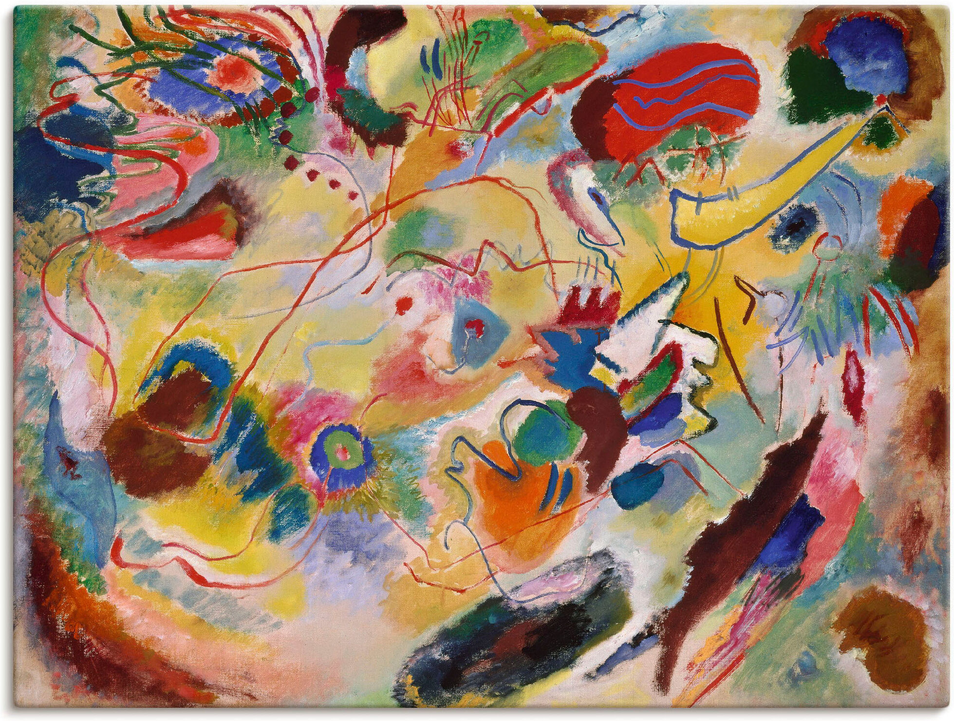 Leinwandbild ARTLAND "Studie Komposition VII", bunt (farbe bild(er): bunt), B:120cm H:90cm, Bilder, Leinwandbild, auf Holzrahmen gespannt farbe bild(er): bunt B/H/T: 120cm x 90cm, Leinwandbild Gegenstandslos, 1 Stk.