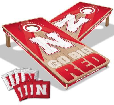 Skip's Garage Nebraska Cornhuskers NCAA 2x4 Professional Cornhole Board Set
