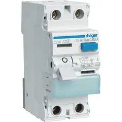 Hager CDA225D Fehlerstromschutzschalter 2 polig 6kA 25A 30mA Typ A