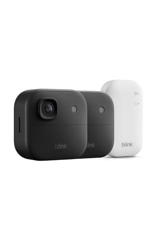 Blink Buitencamera 2K+ (nieuwste generatie) - Systeem met 2 draadloze slimme beveiligingscamera's en Sync-basismodule, zwart