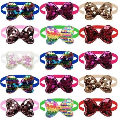 Uplift Essentials Sequin Style Pet Bow Tie Set High Fashion Grooming Accessories For Dogs & Cats (50 Piece Bulk Pack) Sequin Style Pet Bow Tie Set High Fashion Grooming Accessories For Dogs & Cats (50 Piece Bulk Pack)