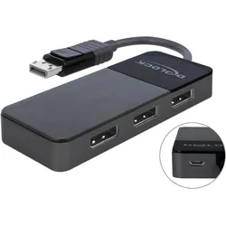 Delock Signalsplitter (DisplayPort, DisplayPort), Video Adapter, Schwarz