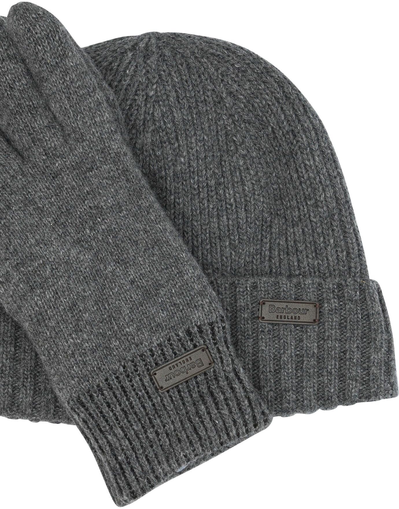 BARBOUR ensemble bonnet et gants homme gris Gris UNI