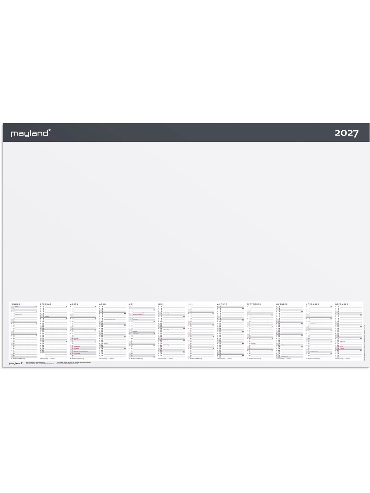 Mayland Skriveunderlag 2027
