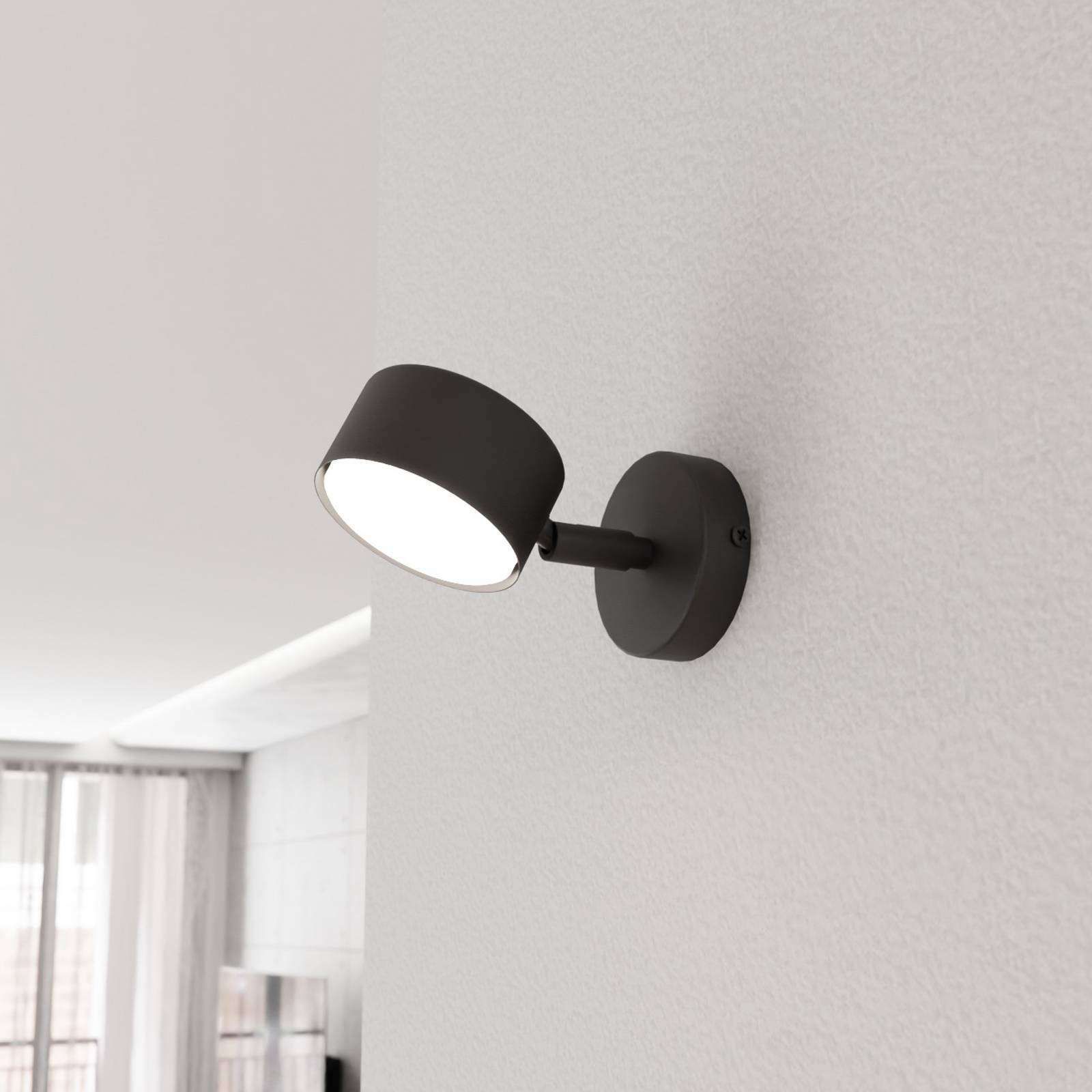 Wandstrahler Sora, Ausladung 15 cm, Metall Sora EMIBIG LIGHTING, dimmbar, schwarz, für Wohn- / Esszimmer, Metall, Modern, Strahler