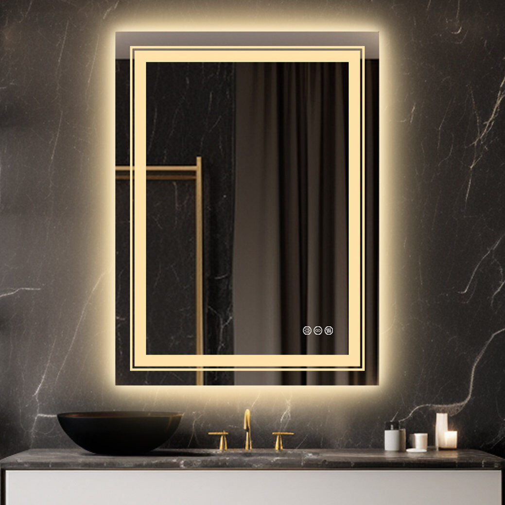 Metro Allenby Flat Makeup / Shaving Mirror Silver 70 H x 90 W