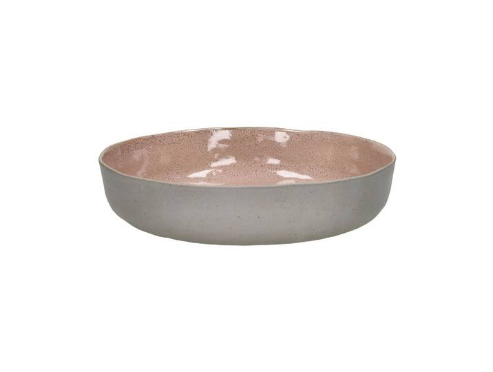 Assiette creuse en grès rose, ronde, uni - Pomax, Spiro - Ø24x6 c
