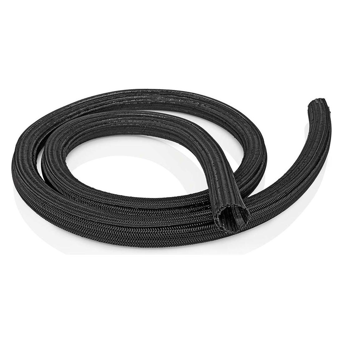 Nedis Kabelmanagement | Hülse | 2.00 m | 1 Stück | max. Kabeldicke: 30 mm | Nylon | Schwarz (200 cm) (CMSL0030BK200)