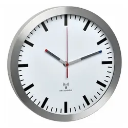 TFA-Dostmann Analoge Funk-Wanduhr mit Aluminium-Rahmen