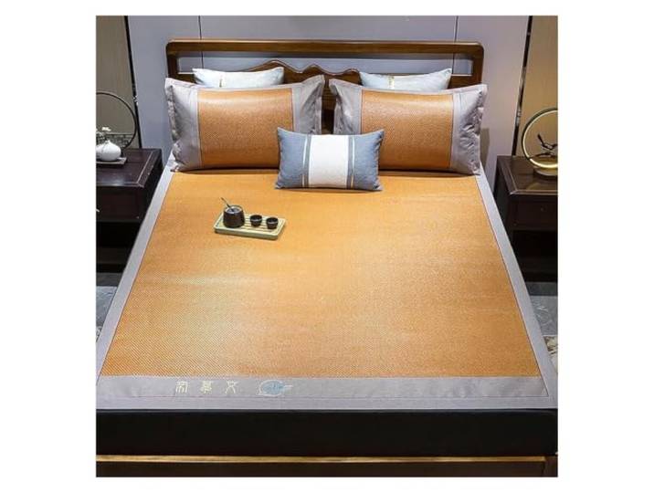 Sommer Bambus Bettmatte Kühlende Schlafmatten Atmungsaktive Fußmatten Mehrere Größen Für Bett Sofa Boden Terrasse Natürliches Material Pflegeleicht Rutschfest