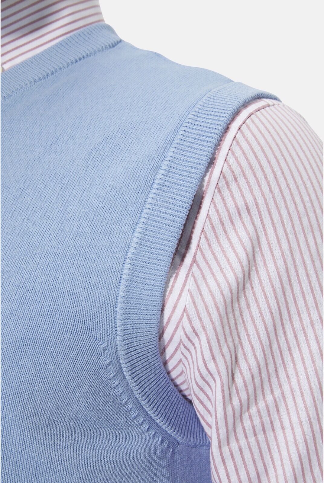 Pullunder BABISTA "Pullunder FALNOR", Herren, Gr. M, blau (hellblau), Obermaterial: 100% Baumwolle CO., unifarben, Pullover Pullunder