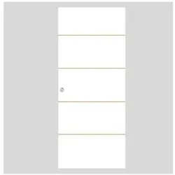 Optimum, Zubehör Türbeschlag, - Kit Schiebetür + Schiene + Streifen - H. 204xB.83xP.4 cm - Weiss gefüttert