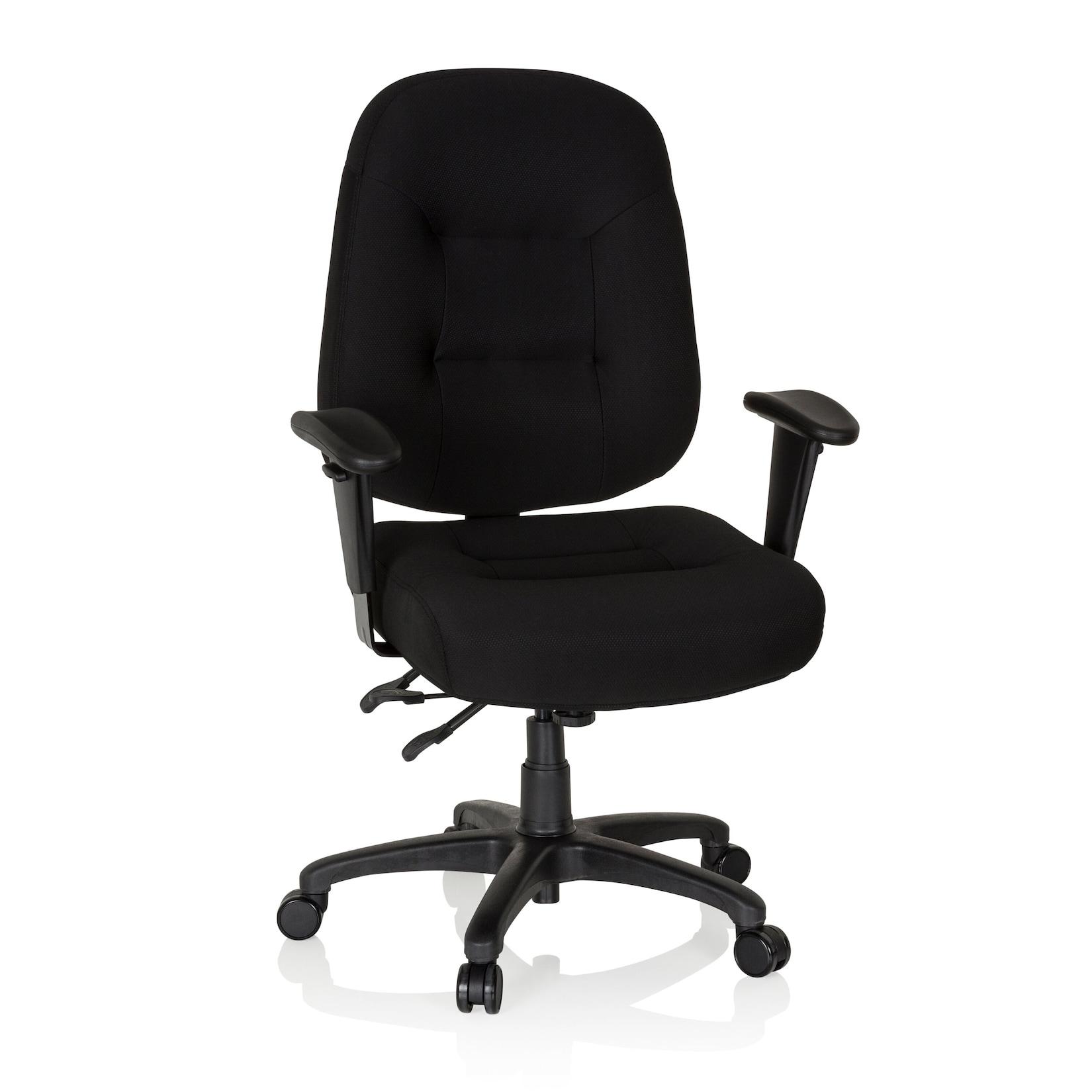 hjh OFFICE Profi Bürostuhl ZENIT XXL Stoff mit Armlehnen (höhenverstellbar)