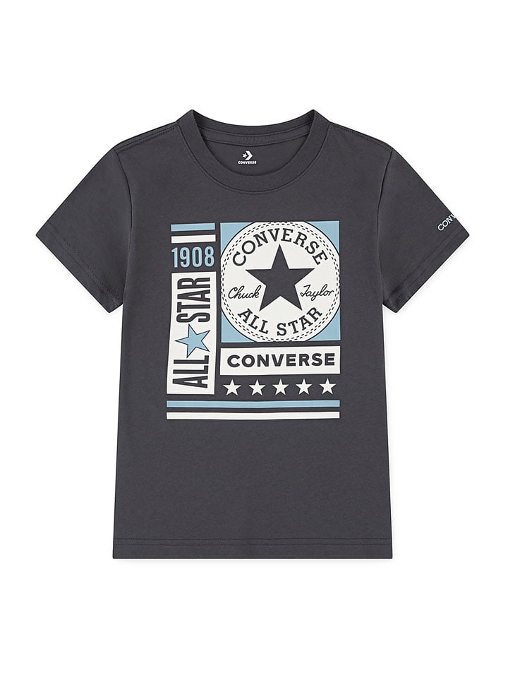 Converse Shirt in Grau/ Hellblau - 110/116