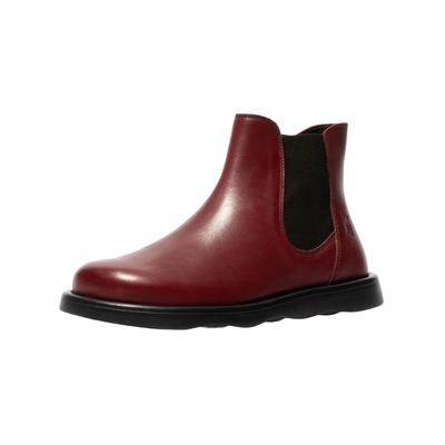 Stiefelette FLY LONDON "Fly London Stiefelette Leder/Textil", Damen, Gr. 39, rot (burgundy), Leder, Textil, Schuhe Stiefelette