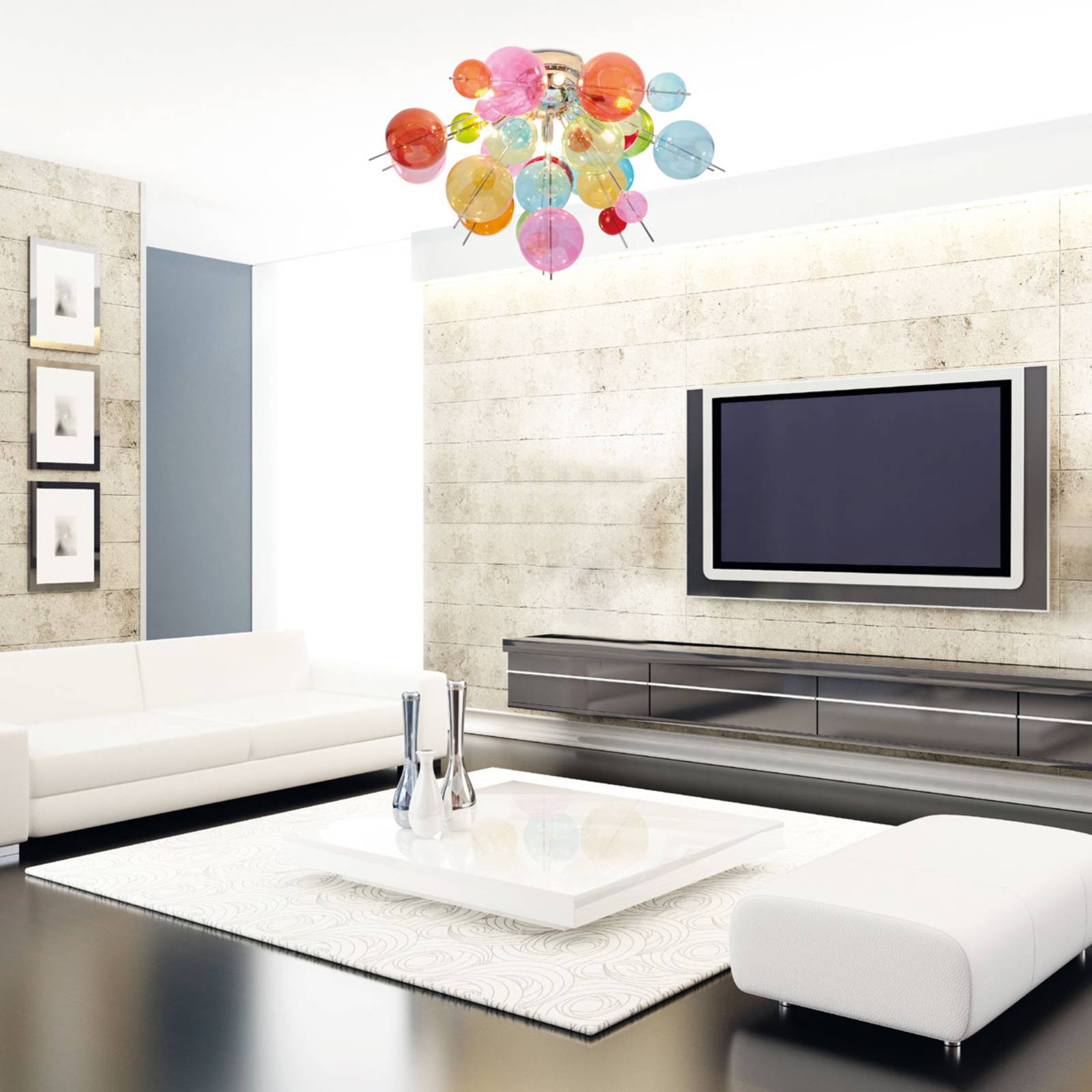 NÃ¤ve Ceiling Light AURINIA, dimmable, Multicolour, Living / Dining Room, Glass, Young Lifestyle, Ceiling Light