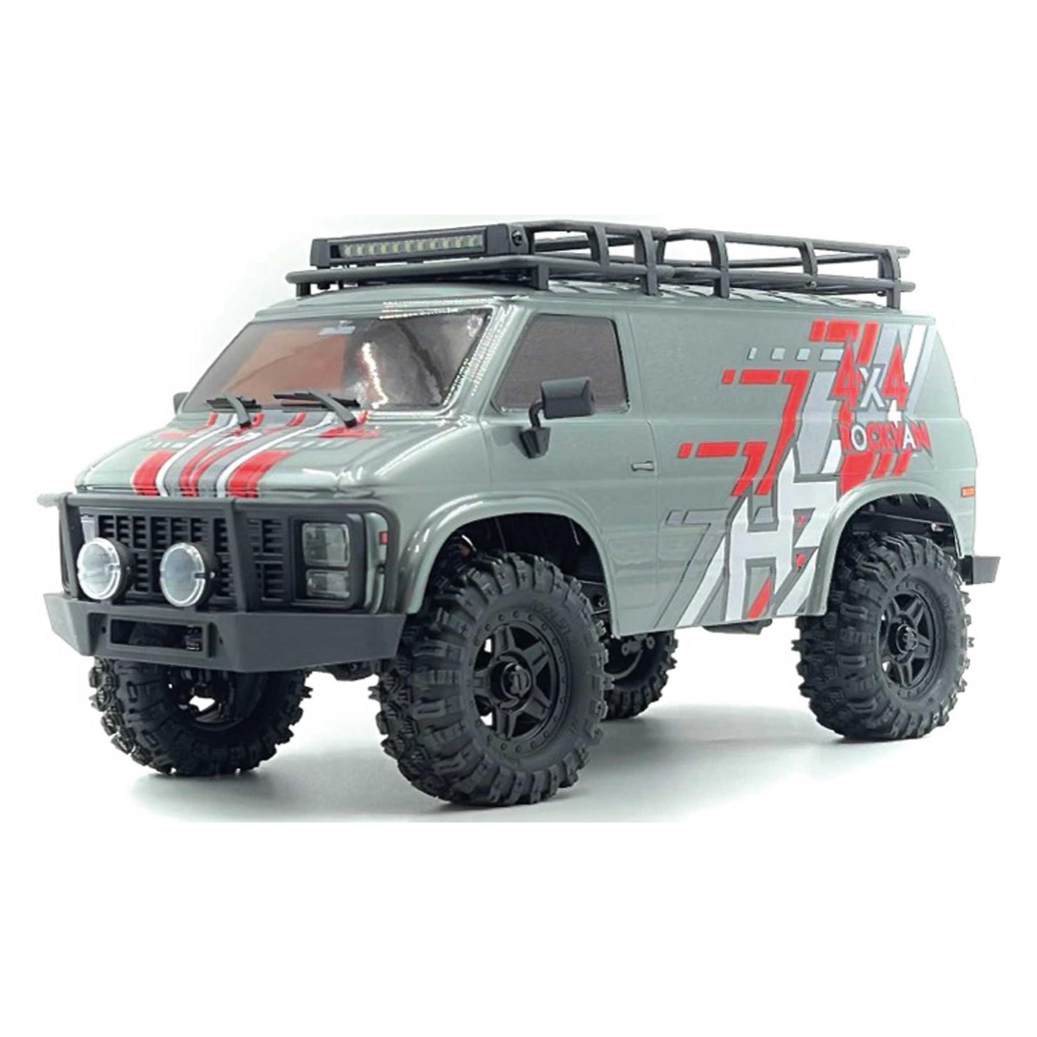 Absima Hobby Plus 1:18 Crawler CR18P EVO-V2 Rock Van grey RTR 1:18 Brushed Crawler 4WD 2,4 GHz (RTR Ready-to-Run) (HBP1810503-GY)