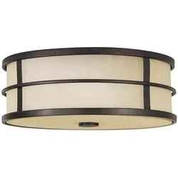 Deckenleuchte Wohnzimmerlampe  3 Flammig Stahl Bronze D 34,4 cm Lampe