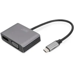 Digitus USB Type-C 4K 2in1 DisplayPort + VGA Grafik-Adapter