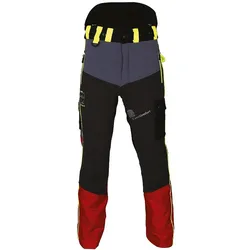 Schnittschutzhosen Forst Comfort blau/rot/schwarz/gelb - 290003-58 - blau/rot/schwarz/gelb