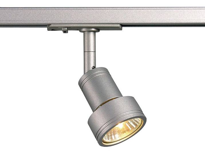 Lampe sur rail Puri monophasée 50 W argentée