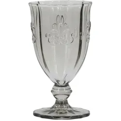 Chic Antique Weinglas Saint-Émilion mit Muster, H16, Ø9 cm French grey