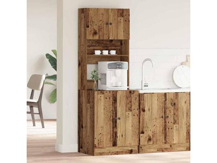 HSF®Armoire basse Buffet Bas - optimisation'espace - Armoire de cuisine avec étagère - bois ancien 60 x 50 x 180cm qso382336