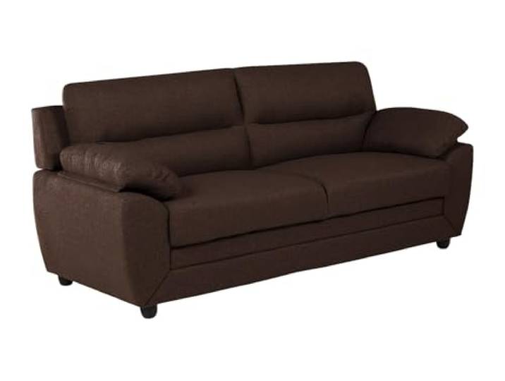 Vente-unique-Sofa 3-Sitzer - Stoff - Braun - Manoa