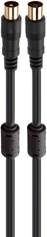 Fonestar Ant-Ne Negro / Cable De Antena Tv / Vídeo Coaxial Macho A Antena Tv / Vídeo Coaxial Hembra 1,5 Metros