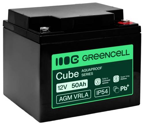 Green Cell GC-AGM12V50AH-H Bleiakku Blei-Vlies (AGM) 50Ah 12V 1St.