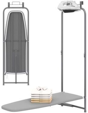 Costway Over the Door Ironing Board Space-Saving Metal Hanging Ironing Board-Gray
