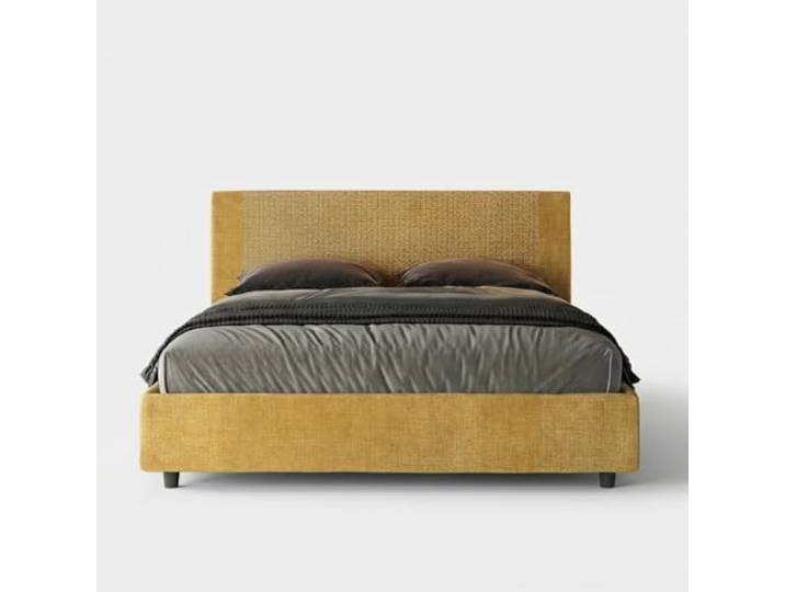 Doppelbett 160x190 mit Bettkasten Stoff Rosal Norris Labirinto - Gelb
