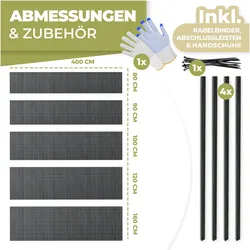 Kesser, Sichtschutz, PVC Sichtschutzmatte Balkonverkleidung Windschutz Sichtschutzzaun (400 cm)