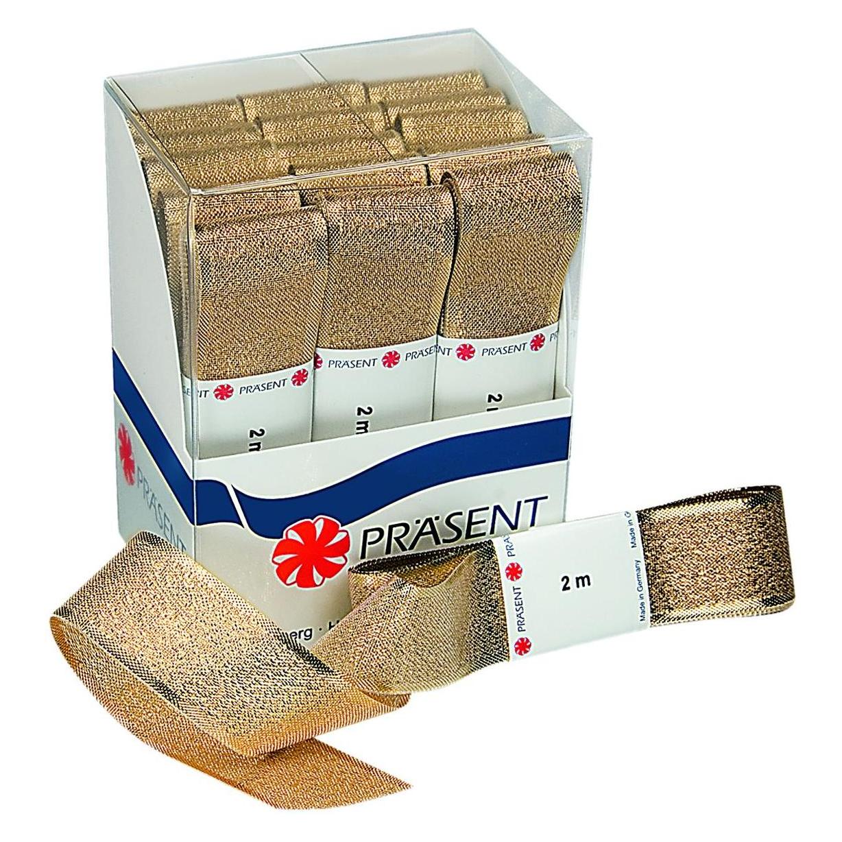 Magni Satinband Strängchen 12er 25mmx2m Prag gold (12x) (33648117)