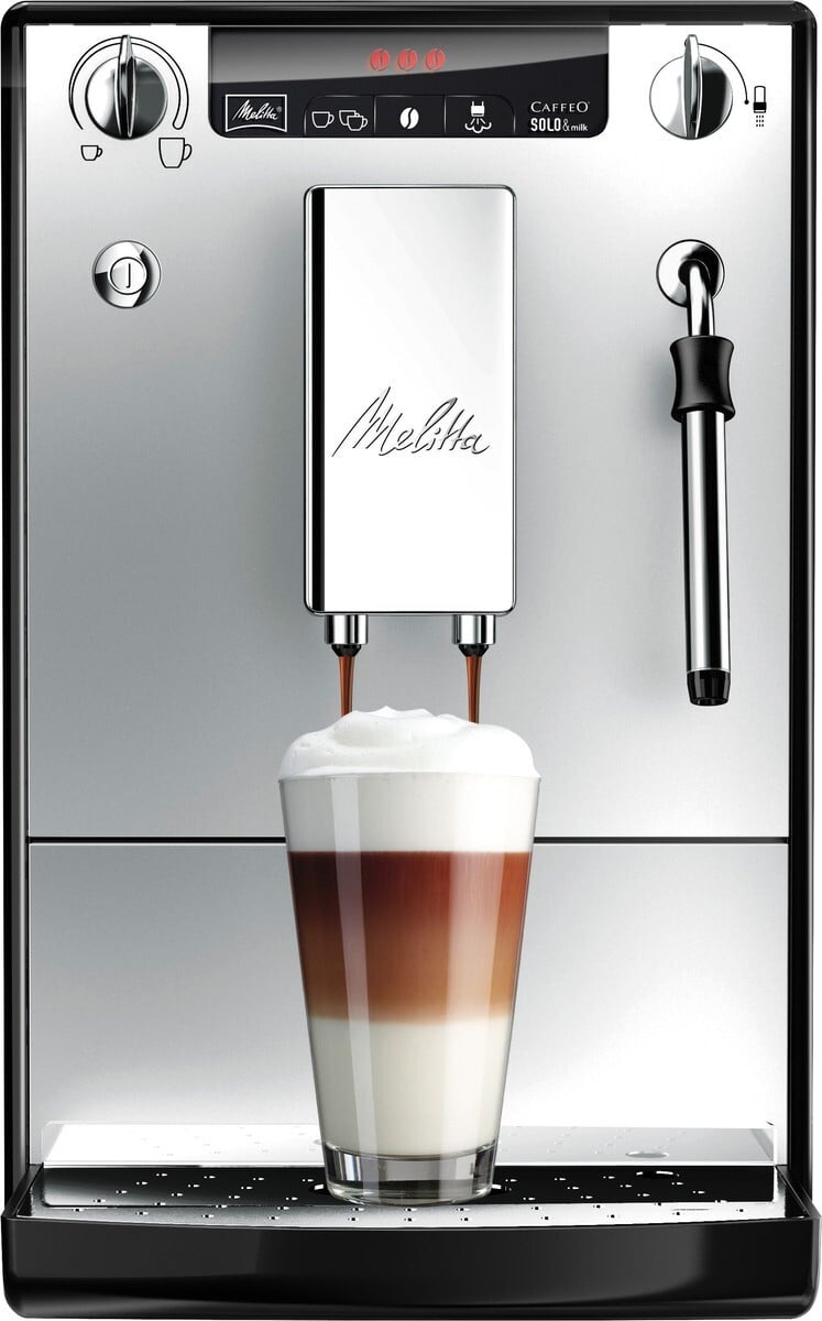 Melitta SOLO & MILK volautomatische koffiemachine, zilverkleurig