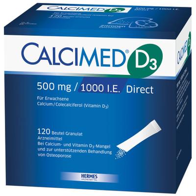 Calcimed D3 500 mg/1000 I.e. Direct Granulat 120 St
