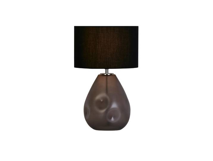 Tischleuchte Devon, Schwarz, Metall, Glas, 23x44.5x28 cm, Europäischer Sicherheitsstandard, Lampen & Leuchten, Innenbeleuchtung, Tischlampen, Tischlampen