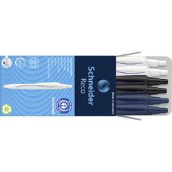 Schneider Schreibgeräte Kugelschreiber Reco 6er Pack sortiert, Mine blau 131886 Kugelschreiber 6 St.