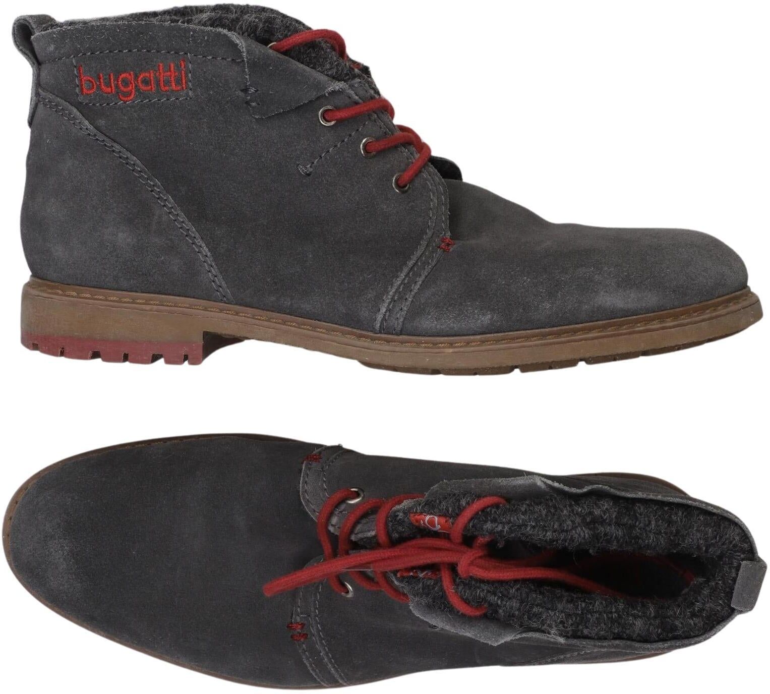 Bugatti Herren Stiefel, Grau, Gr. EU 42, Leder - Second Hand
